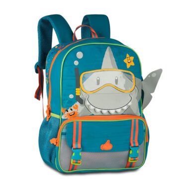 Mochila Costas Escolar Pequena Infantil Tubarão Bolsa Criança